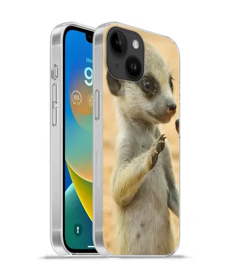 Produktbild von MuchoWow® Handyhülle Schutzhülle Hülle für Apple iPhone 14 - Softcase Erdmännchen - Braun - Tier Silikon Softcase Handy Hülle - Mobiltelefonhülle