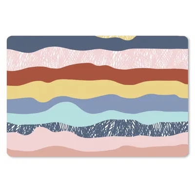 Produktbild von MuchoWow® Mauspad Mousepad Design - Linien - Kinder 27x18 cm - Mousepads - Maus Mat - Pad - Mausunterlage - Büroartikel - Desk Matten