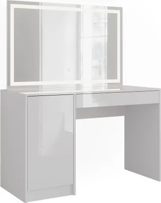 Obrázok produktu pre Toaletný stolík Vicco Sherry Biela/biela s vysokým leskom 119.8 cm s LED zrkadlom, Model 57614