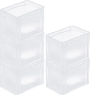 Produktbild von SparSet 5x Transparenter Eurobehälter BasicLine mit geschlossenem Griff | HxBxT 22x20x30cm | 9,4 Liter | Eurobox, Transportbox, Transportbehälter, Stapelbehälter