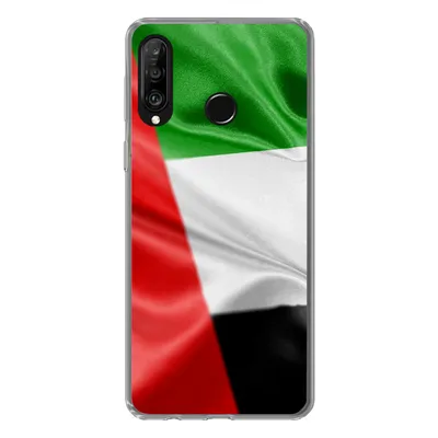 Produktbild von MuchoWow® Handyhülle Schutzhülle Hülle für Huawei P30 Lite Die Flagge der Vereinigten Arabischen Emirate Silikon Softcase Handy Hülle - Handyhülle