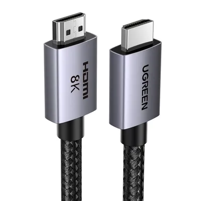Two HDMI cables with different connectors are shown against a white background.