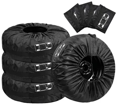 Imagen del producto de Juego de 4 fundas para neumáticos, bolsas para neumáticos de coche con asa (19-23 pulgadas)