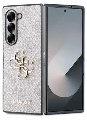 Obrázek produktu pro Pouzdro Guess Leather 4G Metal Logo Na Samsung Galaxy Z Fold 6 - Růžové