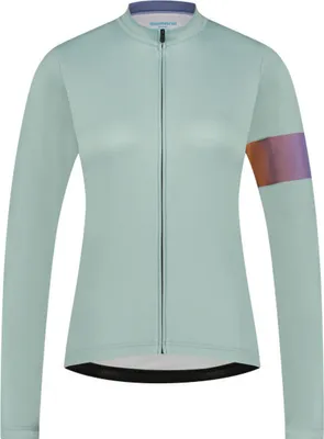 Produktbild von Shimano Woman's KAEDE Long Sleeve Jersey Printed, Restore Green