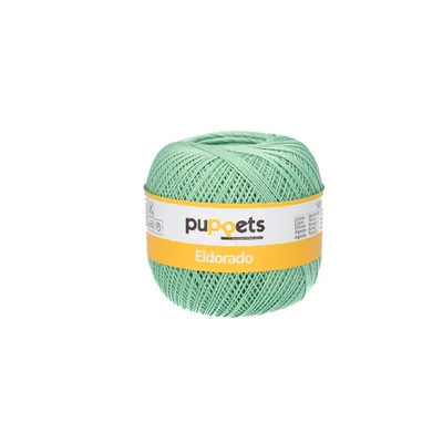 Produktbild von Puppets Eldorado Stärke 10 4574010-07518 grün Häkelgarn, 100 % Baumwolle
