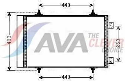 Produktbild von AVA COOLING SYSTEMS CNA5263D Kondensator Klimaanlage Klimakondensator passend für PEUGEOT 807 MPV +Trockner