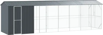 Produktbild von Möbel Voliere mit Erweiterung Anthrazit 210x838x247 cm Stahl - Vogelkäfige 3325155