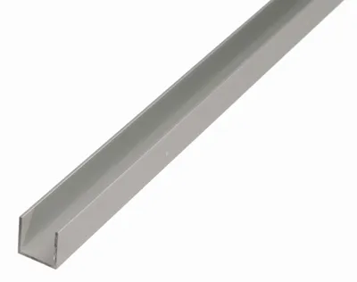 Produktbild von Alberts U-Profil | Aluminium, silberfarbig eloxiert | 1000 x 10 x 8 mm