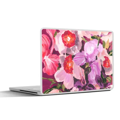 Produktbild von MuchoWow® Laptop Aufkleber Sticker Cover Rosa - Orchidee - Blumen - Botanisch 25x18 cm - Laptop-Deko
