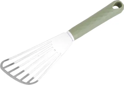 Produktbild von Antihaftbeschichteter Pfannen-Kochspatel aus Edelstahl, Spatel für gebratenen Fisch, bequemer Griff, Steak, Pfannkuchen, Schlitzspatel, Küchenhelfer