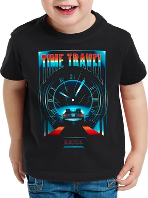 Produktbild von style3 De Lorean Time Travel T-Shirt Kinder zeitreise marty