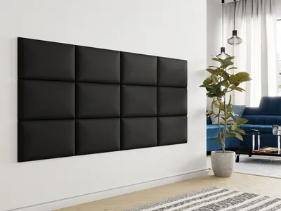 Obrázek produktu pro Čalouněný nástěnný panel 50x30 PAG - černá
