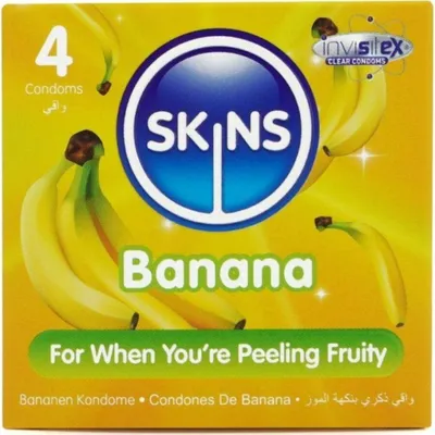 Zdjęcie produktu dla Skins - Prezerwatywy Bananowe Premium 4 Sztuki