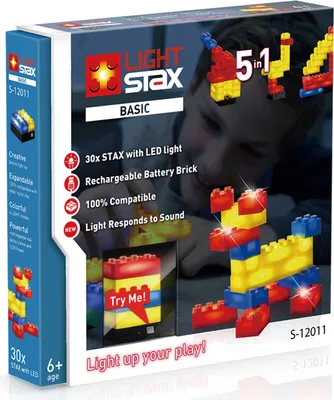 Produktbild von STAX System Basic Creator 5in1 Light LED-Bausteine S-12011 Klemmbausteine 30 STAX