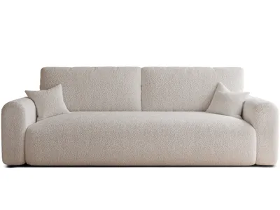 Produktbild von IDOHOME-Freistehendes Polstersofa JOBO mit Schlaffunktion und Stauraum 3-Sitzer Sofa Wohnzimmersofa Couch modernen Sofa Moderner Boucle C1 Beige