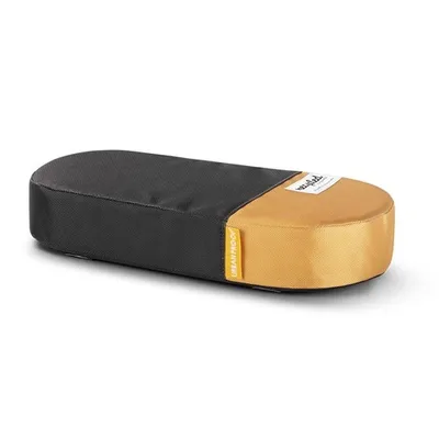 Image de coussin de porte-bagages Recyclé 38 cm gris/jaune
