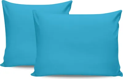 Immagine prodotto di L'Essentiel Linge de Maison, Tonne Bleue - 61, Set di federe (2 pezzi) (EU) (IT), 100% COTONE RANFORCE, Turchese, 50 x 80 cm
