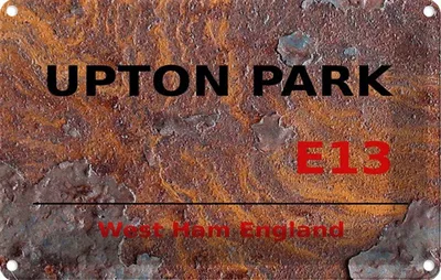 Produktbild von vianmo Blechschild 12x18 cm West Ham Upton Park E13 Abenteuer Reisen England Urlaub