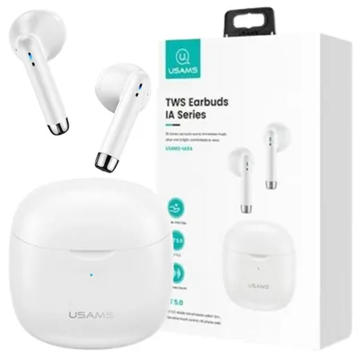 Image de Usams Casque Bluetooth 5.0 Tws Ia Series Wireless White/White Bhuia02 (Us-Ia04)