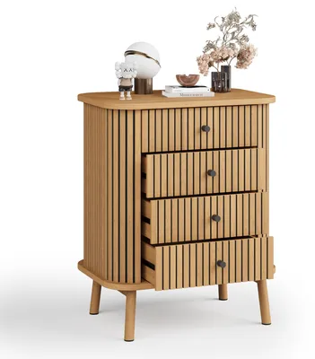 Produktbild von Kommode 4 Schubladen 60x40x79 cm Schubladenschrank Schlafzimmer Wildeiche