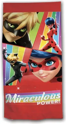 Produktbild von Strandtuch - Miraculous Ladybug - 70 cm x 140 cm