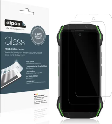 A product package for screen protectors is shown next to a smartphone with screen protectors applied.