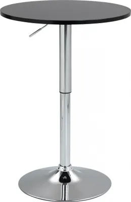 Image de Table de bar Lamoni  - H 85-106 cm x Ø 60 cm - Noir