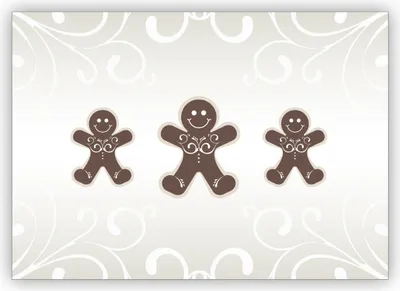 Produktbild von Süße Lebkuchen Weihnachtskarte mit Ornamenten