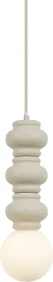 Zdjęcie produktu dla QAZQA – Retro Retro lampa wisząca I Lampa wisząca I Lampa wisząca Beżowa z matowym szkłem – Fedde I Salon I Sypialnia – Stal Podłużna – Pasuje do żarówek LED G9