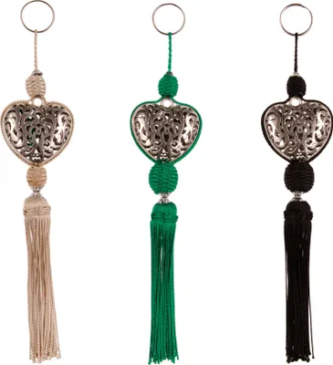 Obrázok produktu pre Orientálny prívesok na tašku v tvare srdca kombinácia 3 - SET 3 - 22cm