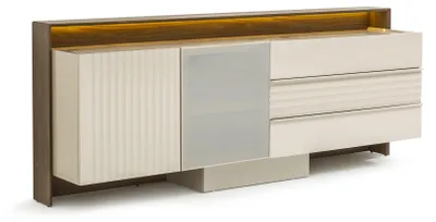 Image de Buffet moderne avec éclairage LED – Élégant et fonctionnel