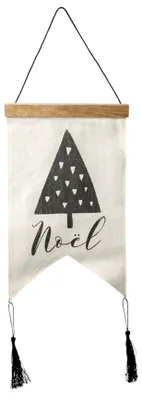 Image de Décoration murale de Noël en lin, 37 x 40 cm, à suspendre - taille unique