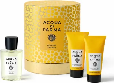 Produktbild von Acqua di Parma Colonia Essenza Gift Set, Unisex, 1 Stück(e), Eau de Cologne, 100 ml, Bergamotte, Grapefruit, Zitrone, Mandarine, Neroli, Orange, Petitgrain, Gewürznelke, Jasmin, Maiglöckchen, Rose, Rosmarin