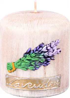 Image de Bougie LAWENDA PROVANCE WAR décorée d8x9cm