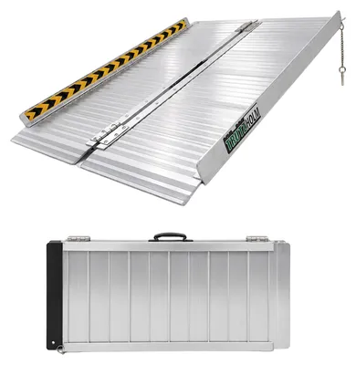 Produktbild von TRUTZHOLM Rollstuhlrampe klappbar Länge 91 cm Traglast 272 kg Alu Auffahrrampe mit Tragegriff