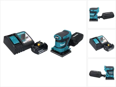 Obrázok produktu pre Akumulátorová orbitálna brúska Makita DBO 480 RG1 18 V 112 x 102 mm + 1x akumulátor 6,0 Ah + nabíjačka