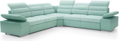Immagine prodotto di FURNLUX Divano angolare Corfu Verde e Argento 296cm / Colore principale: Verde / Dimensioni: 296 x 100 x 296 cm