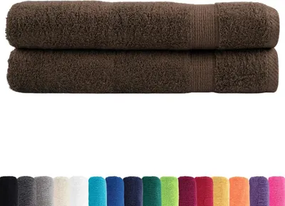 Obrázek produktu pro vidaXL Prémiové ručníky SOLUND, 2 ks, hnědé, 100 x 200 cm, 600 g/m²