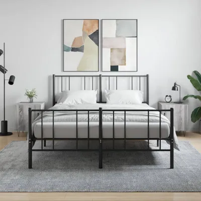 Produktbild von The Living Store Nachttische 2 Stk. Grau Sonoma 40x40x50 cm Holzwerkstoff