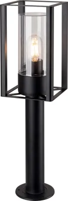 Außenstandleuchte 80 cm E27, Aluminium, schwarz, Wegbeleuchtung