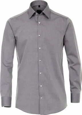 Produktbild von VENTI Herren Businesshemd Langarm Kent Modern-Fit Silber 39
