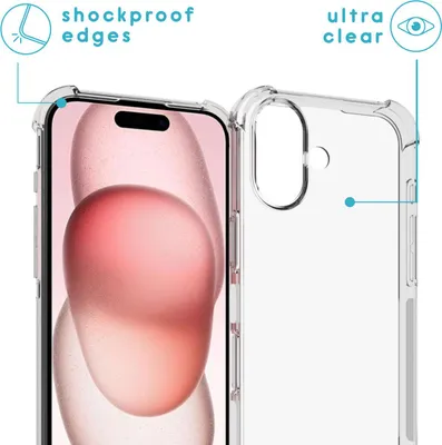 Image de imoshion Coque arrière transparente avec cordon pour Apple iPhone 16 - Noir