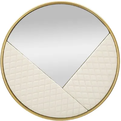 Zdjęcie produktu dla FURNLUX Lustro ścienne Sharon White 80cm / Kolor główny: Biały / Wymiary: 80 x 80 x 3 cm
