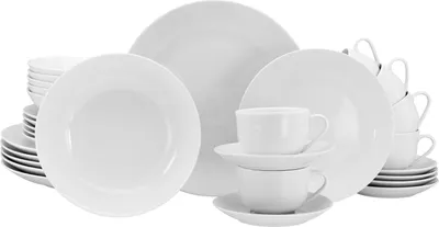 Zdjęcie produktu dla CreaTable, 21926, Luna Weiss, zestaw 30-częściowy, porcelana