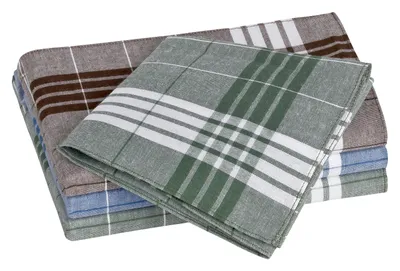 Tobeni 10 Herrentaschentücher Stoff-Taschentücher 100 gekämmte Baumwolle 40 x 40 cm Design 18