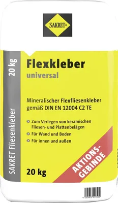 Produktbild von SAKRET Flexkleber Universal 20 kg Aktionsgebinde