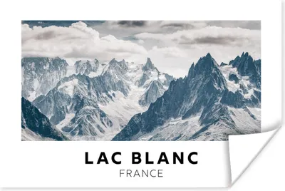Produktbild von MuchoWow® Poster Frankreich - Berge - Schnee 180x120 cm - Fotoplakat