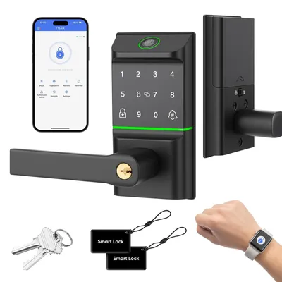 Produktbild von Intelligentes Fingerabdruckschloss mit Griff - Schlüsselzugang und App-Steuerung