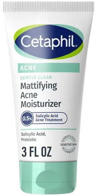 Produktbild von Gesichtscreme, Cetaphil, Gentle Clear, mattierende Feuchtigkeitscreme gegen Akne, für empfindliche, zu Akne neigende Haut, mit 0,5 % Salicylsäure, parfümfrei, 89 ml